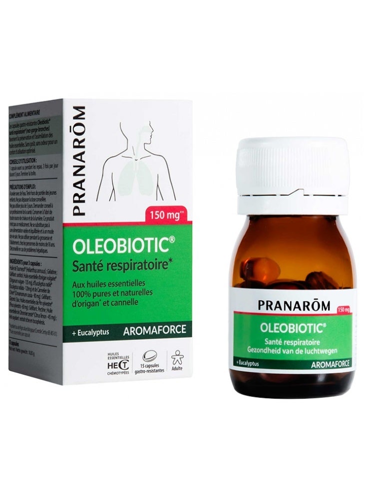 PRANAROM Pranarôm Aromaforce Oleobiotic Respiratory Health 15 Capsules 150 mg - Image 1